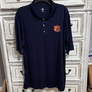 Auburn Tigers Knights Apparel Dark Blue Polo with Orange AU Logo XL